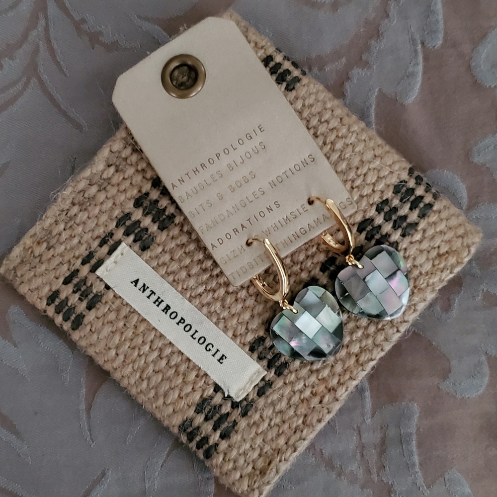 Anthropologie Ana Heart Huggie Hoop Earrings